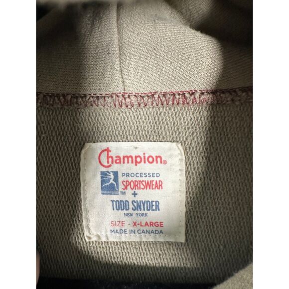 Todd Snyder Champion Colorblock Two Tone Hoodie Sweatshirt Men's Size XL - Picture 2 of 4